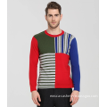 Mens Pure Cashmere Jacquard Crewneck Sweater